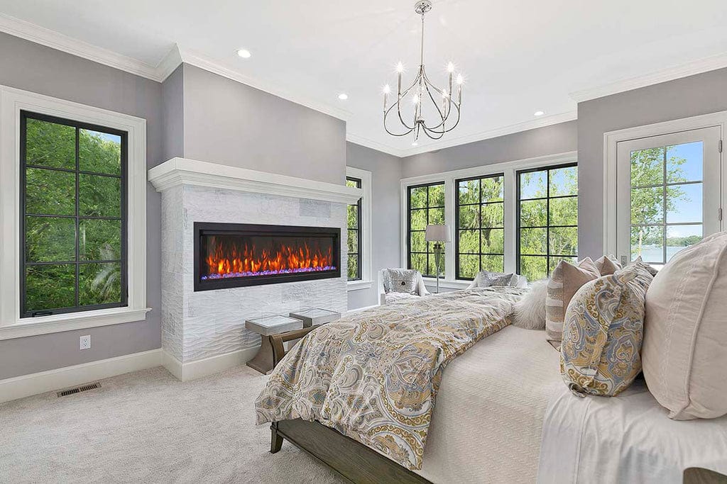 Symmetry Xtra Tall Bespoke 100" Indoor Outdoor Built-In Smart Electric Fireplace