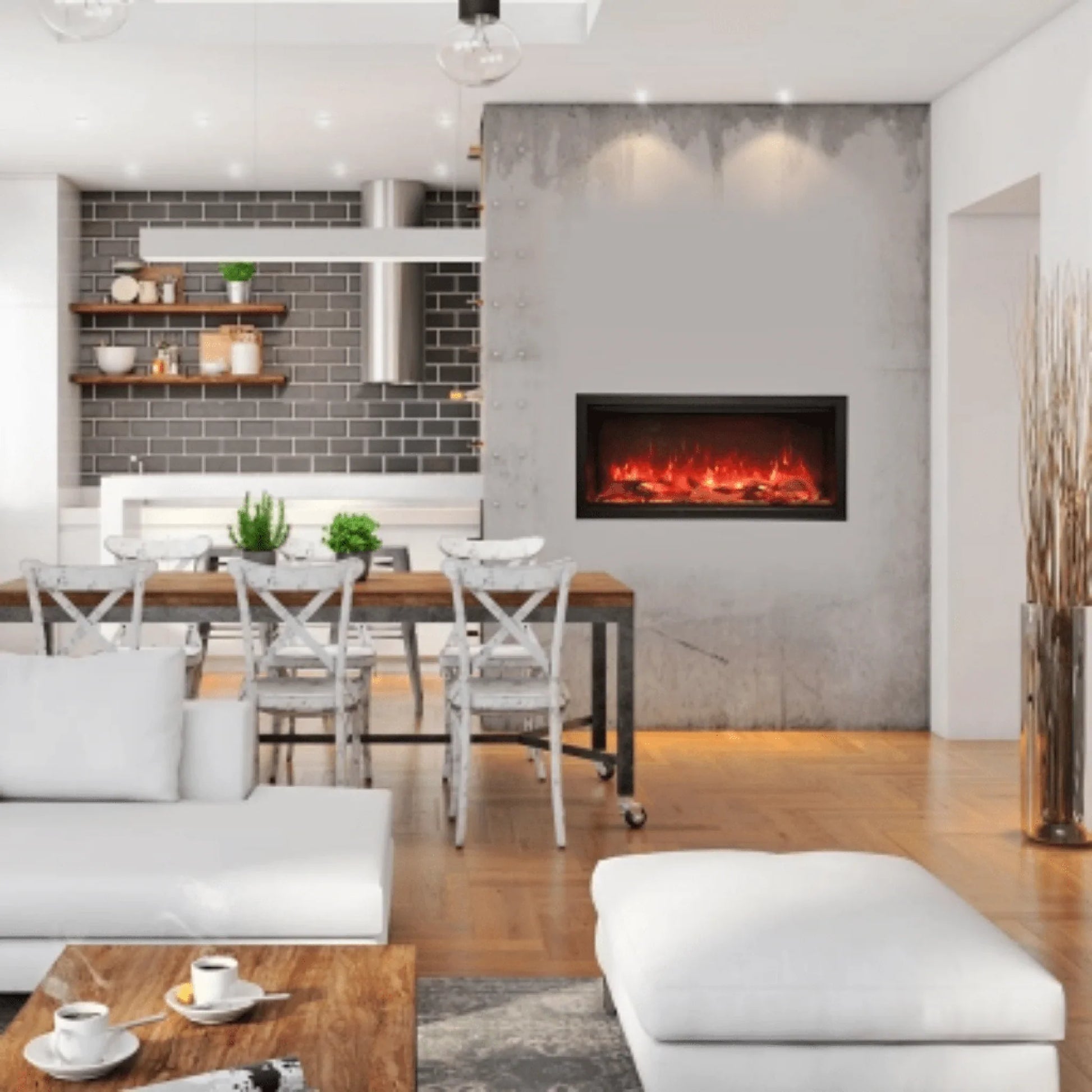 Symmetry Xtra Tall 50" Indoor Outdoor Built-In Smart Electric Fireplace