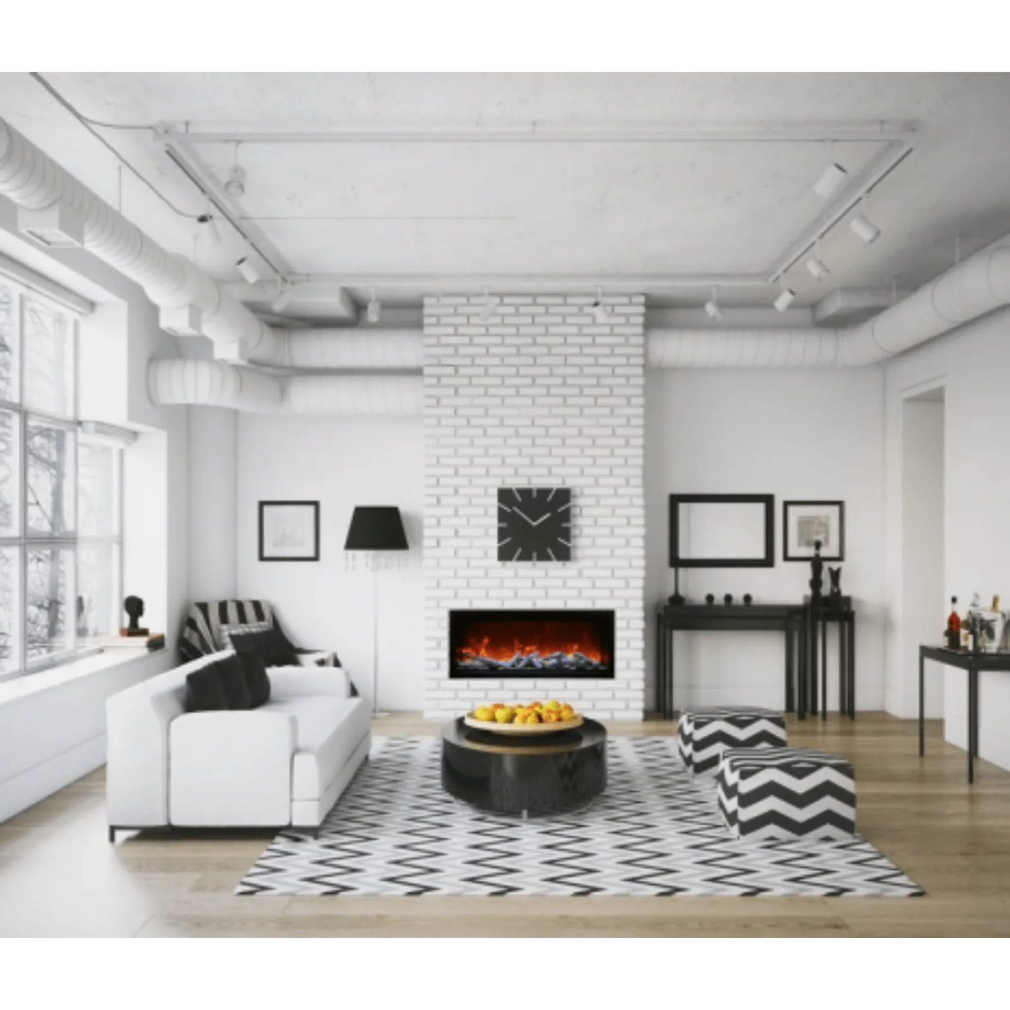 Amantii Symmetry Xtra Tall 50" Indoor Outdoor Built-In Smart Electric Fireplace | SYM-50-XT