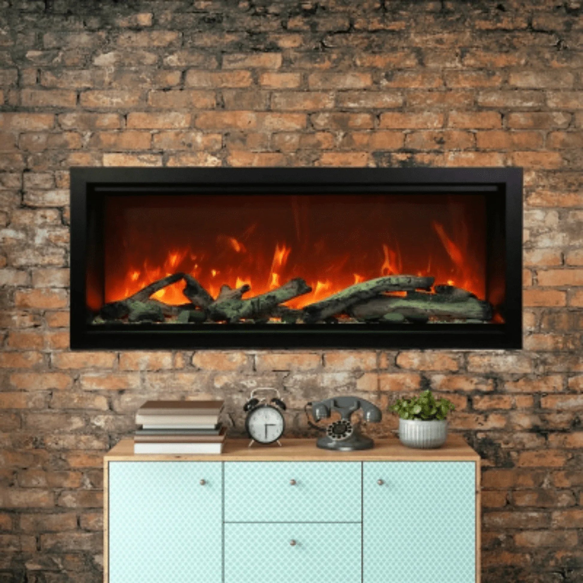 Symmetry Xtra Tall 74" Indoor Outdoor Built-In Smart Electric Fireplace