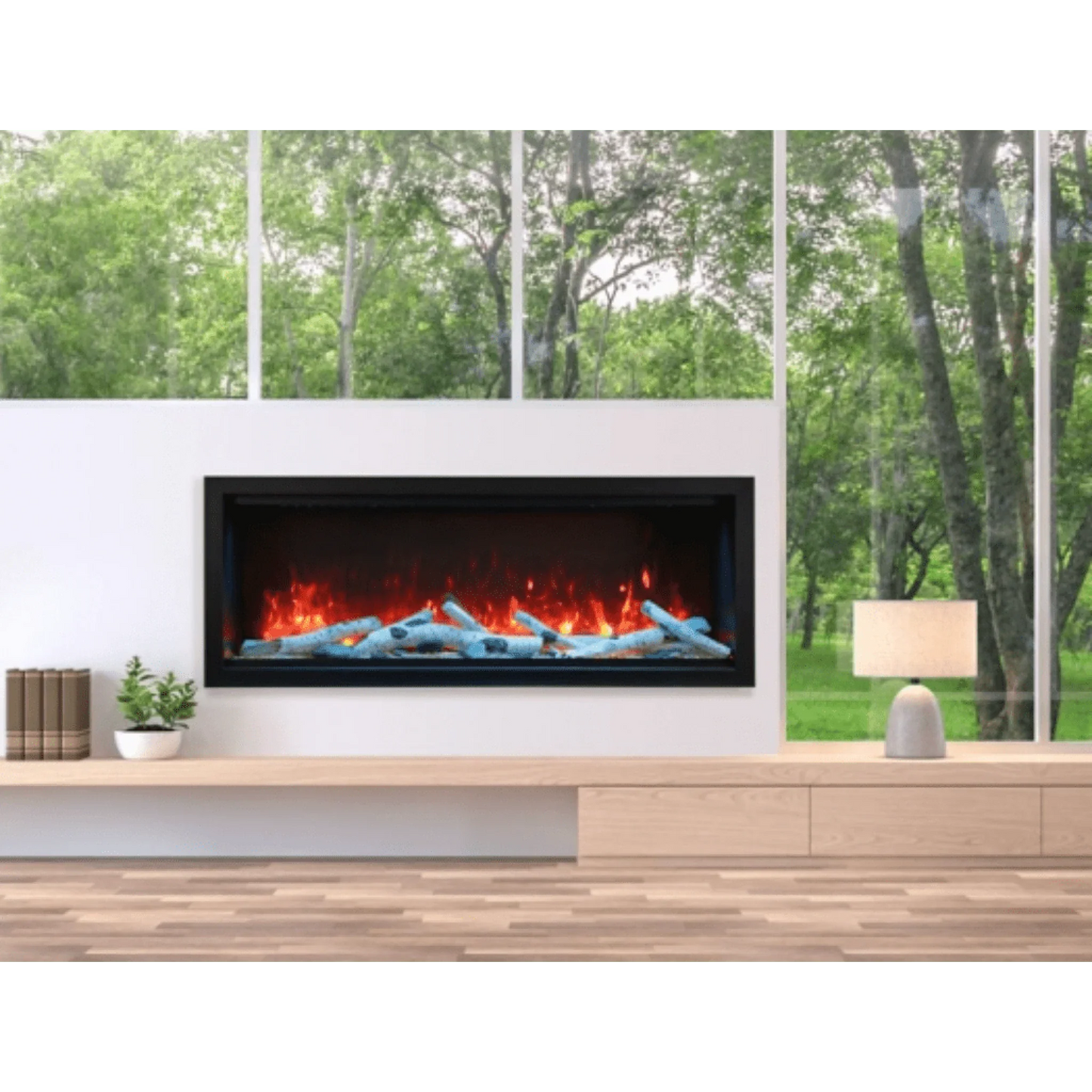 Amantii Symmetry Xtra Tall 34" Indoor Outdoor Built-In Smart Electric Fireplace | SYM-34-XT