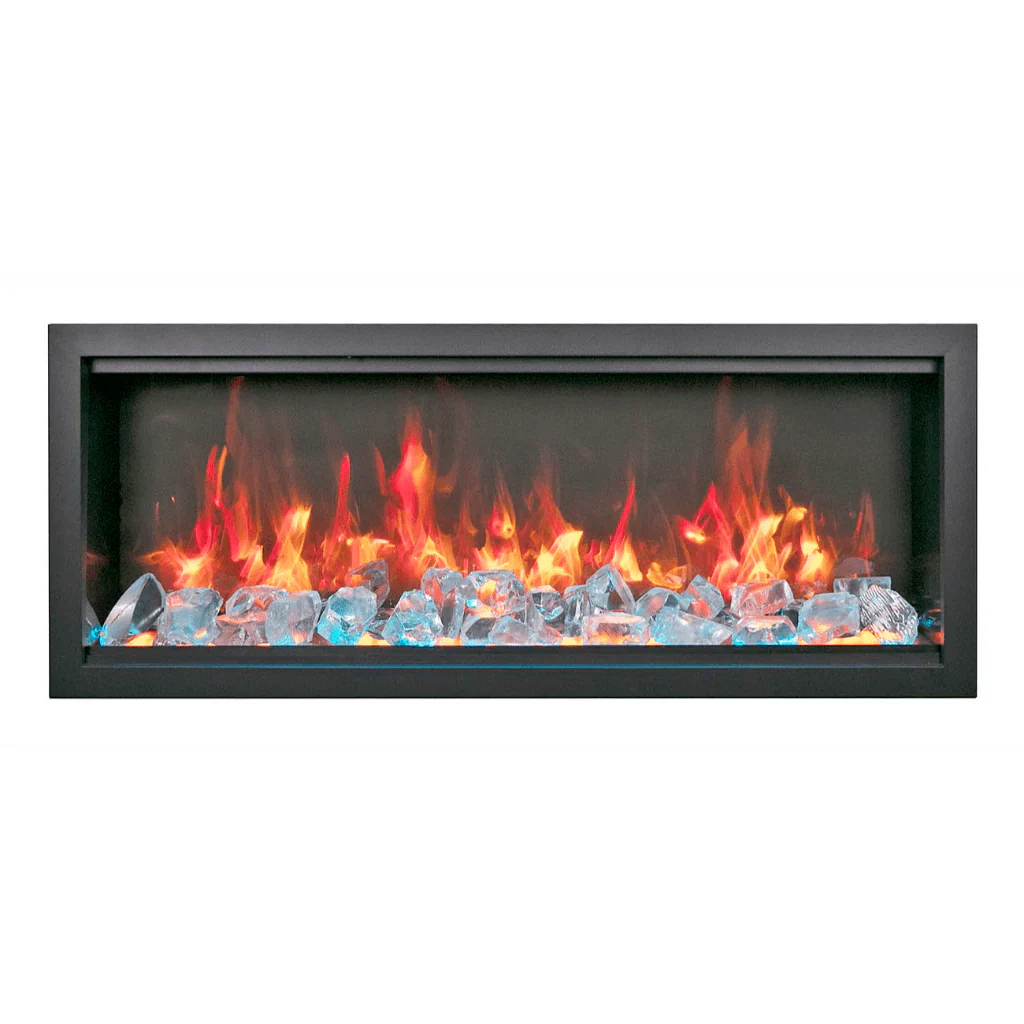 Symmetry Extra Tall Bespoke 74" Indoor Outdoor Built-In Smart Electric Fireplace