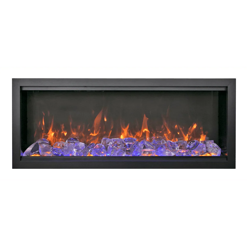 Symmetry Extra Tall Bespoke 74" Indoor Outdoor Built-In Smart Electric Fireplace