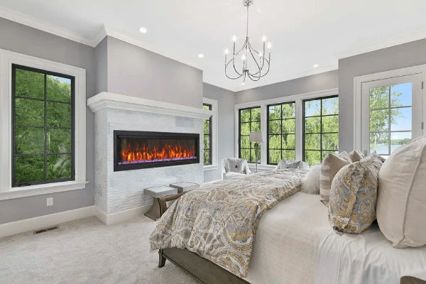 Symmetry Extra Tall Bespoke 60" Indoor Outdoor Built-In Smart Electric Fireplace