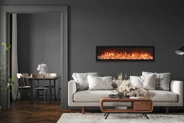 Symmetry Extra Tall Bespoke 74" Indoor Outdoor Built-In Smart Electric Fireplace