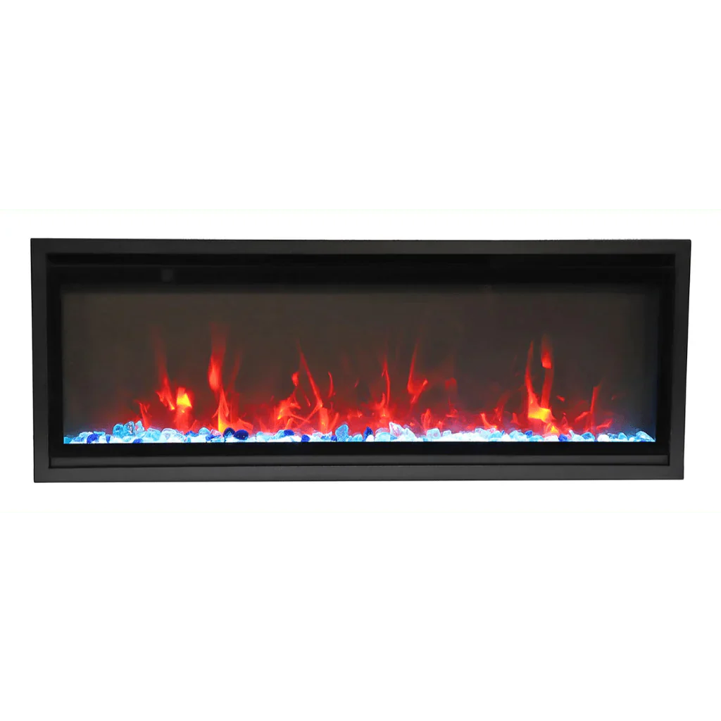Amantii Symmetry Xtra Slim 50" Indoor Outdoor Built-In Smart Electric Fireplace | SYM-SLIM-50