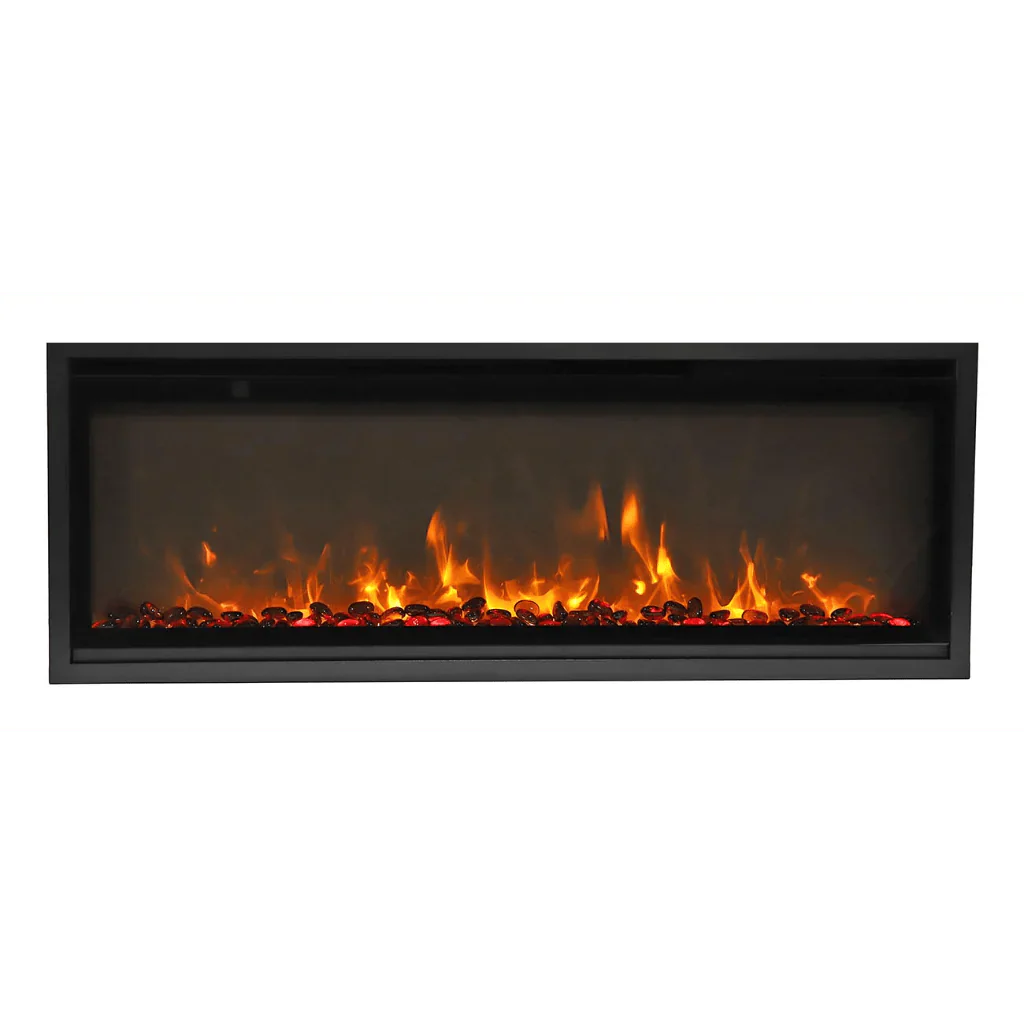 Amantii Symmetry Xtra Slim 50" Indoor Outdoor Built-In Smart Electric Fireplace | SYM-SLIM-50