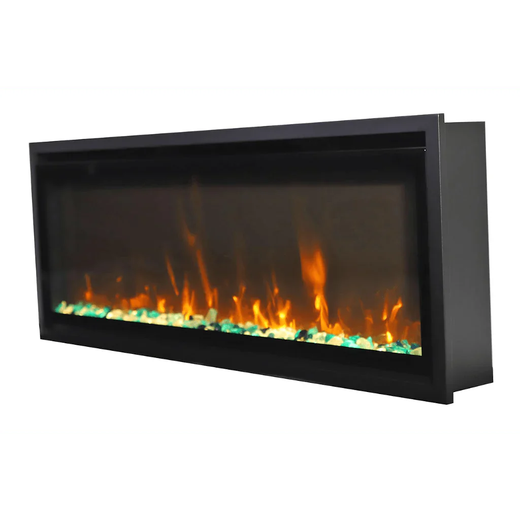 Amantii Symmetry Xtra Slim 60" Indoor Outdoor Built-In Smart Electric Fireplace | SYM-SLIM-60
