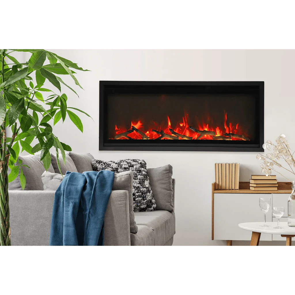 Amantii Symmetry Xtra Slim 42" Indoor Outdoor Built-In Smart Electric Fireplace | SYM-SLIM-42