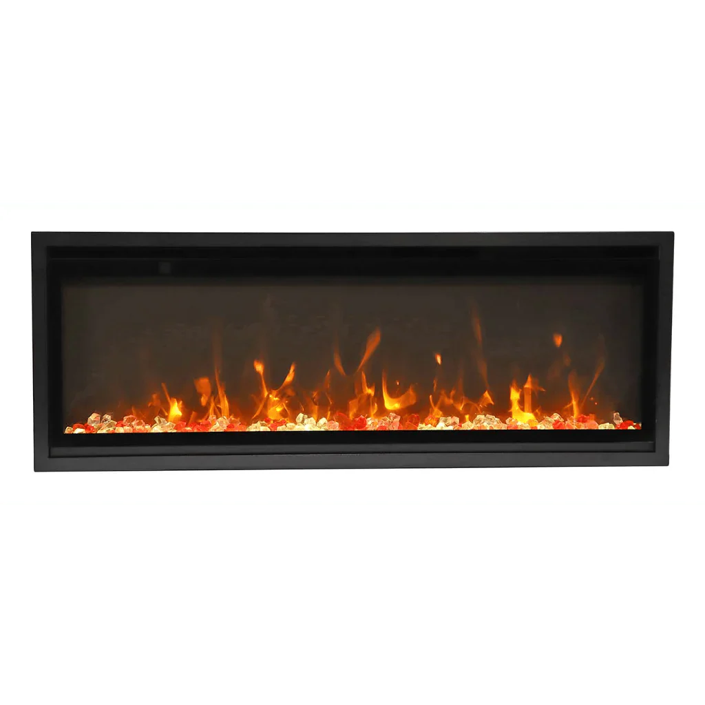 Amantii Symmetry Xtra Slim 42" Indoor Outdoor Built-In Smart Electric Fireplace | SYM-SLIM-42