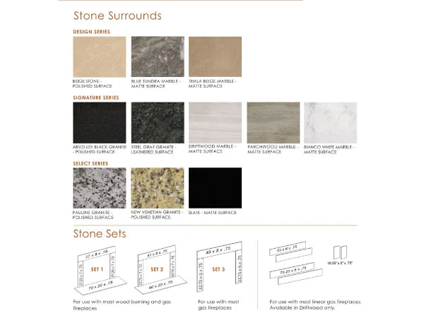 Absolute Black Granite Set 1 Stone Surround (Must Order in Multiples of 6)