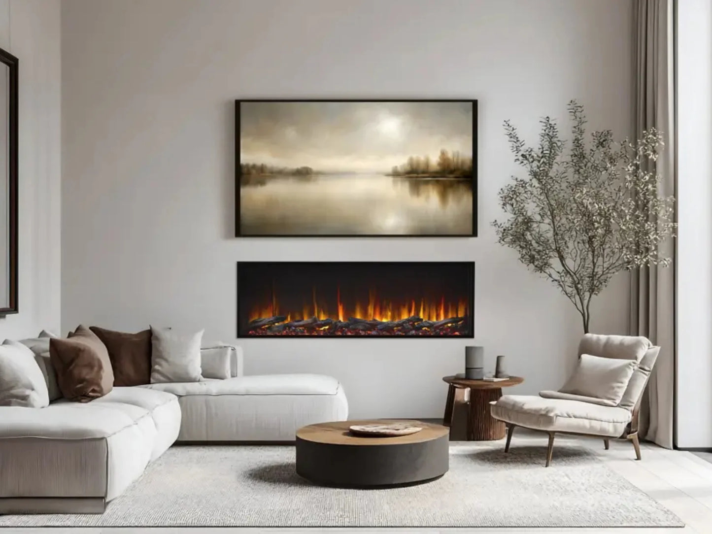 SimpliFire Scion 43" Clean Face Linear Electric Built-In Fireplace