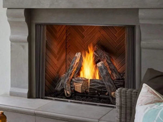 Stainless Steel Grate with Lava Rock for Courtyard Series Gas Fireplaces