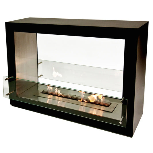 Sek XL 53" White Freestanding Ethanol Fireplace