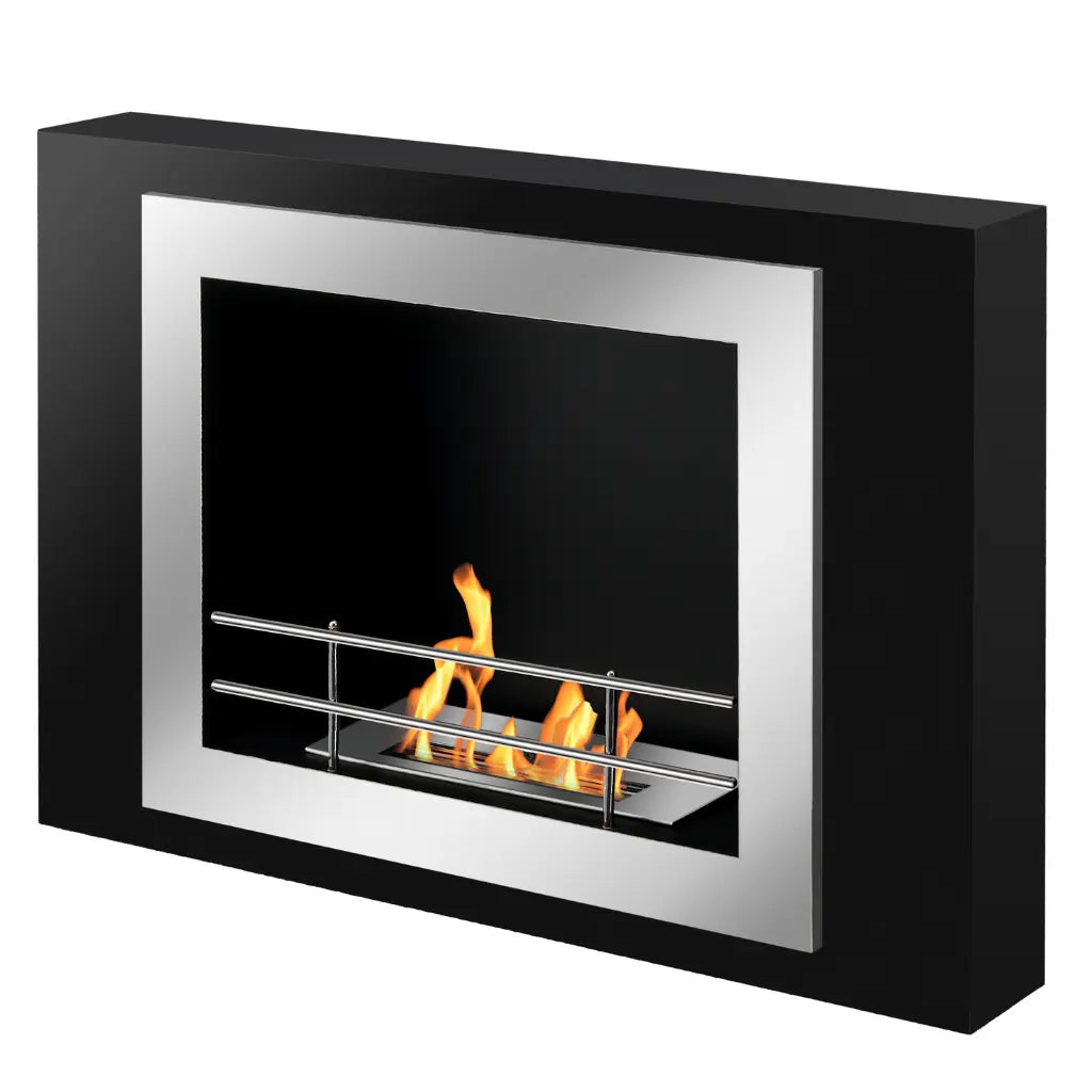 Fiorenzo 33" Stainless Steel Wall Mounted Ethanol Fireplace