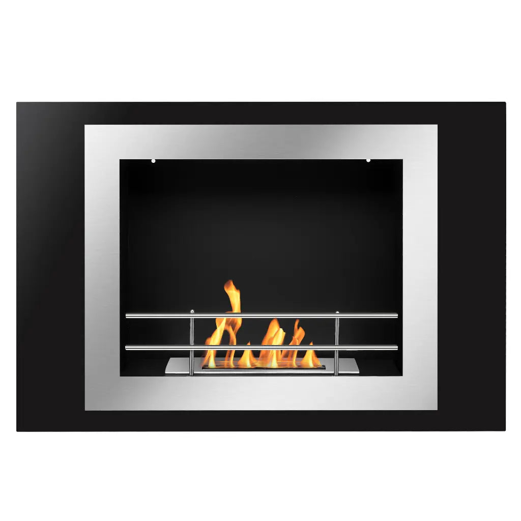 Fiorenzo 33" Stainless Steel Wall Mounted Ethanol Fireplace