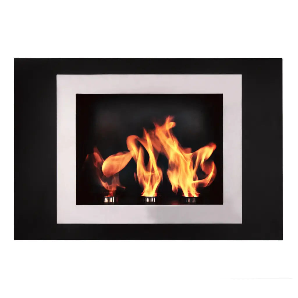 Fiorenzo 33" Stainless Steel Wall Mounted Ethanol Fireplace
