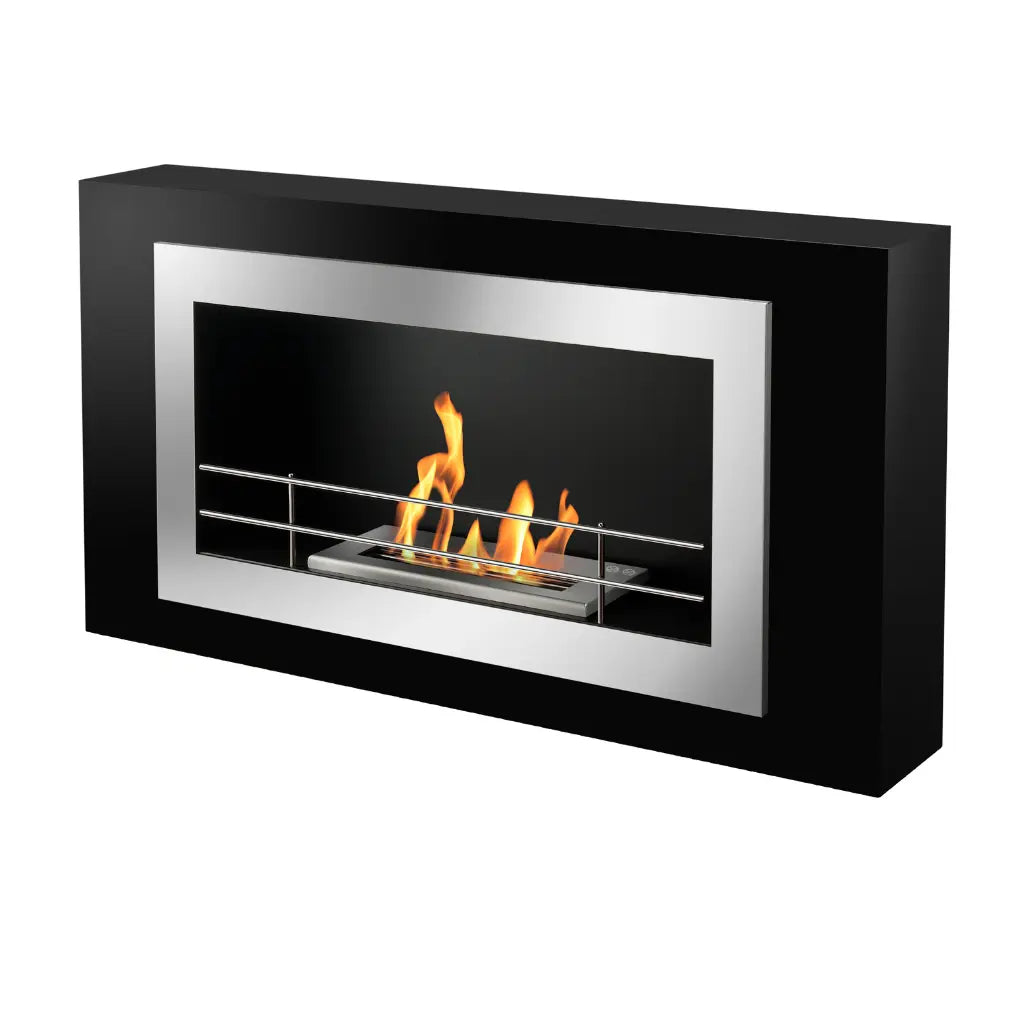 Lorenzo 45" Stainless Steel Recessed Ethanol Fireplace