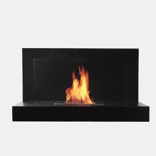 Lotte 35" Stainless Steel Wall Mounted Ethanol Fireplace