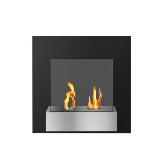 Lotte 35" Stainless Steel Wall Mounted Ethanol Fireplace