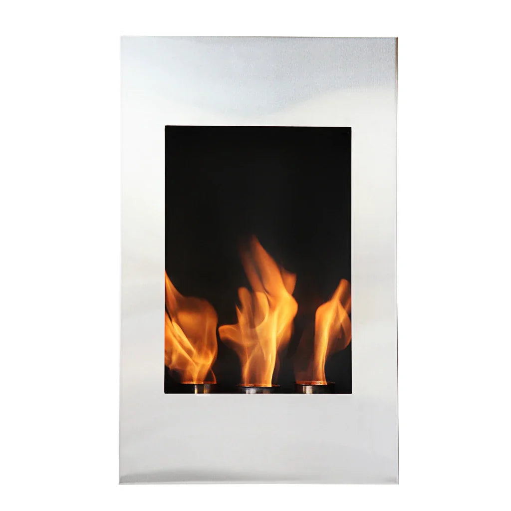 Xelo 19" Stainless Steel Wall Mounted Ethanol Fireplace