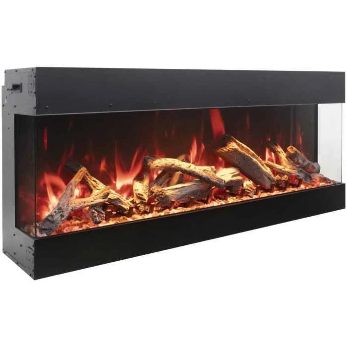 Amantii Tru View Bespoke 85" Indoor Outdoor 3 Sided Electric Fireplace | TRV-85-BESPOKE