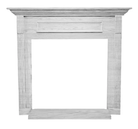 Empire White Mountain Hearth 36" Standard Cabinet Mantel With Base in White Finish
