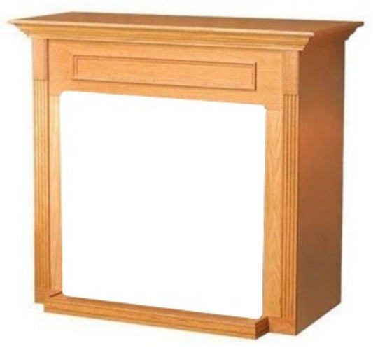 Empire White Mountain Hearth 36" Standard Cabinet Mantel With Base in Oak Finish