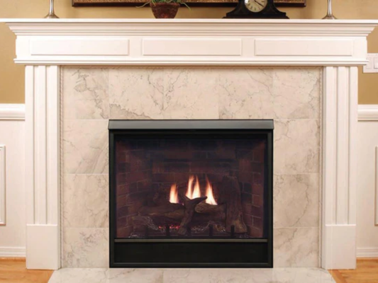 Empire White Mountain Hearth Tahoe Clean Face 42" Direct Vent Deluxe Gas Fireplace with IPI Control On/Off Switch and Blower