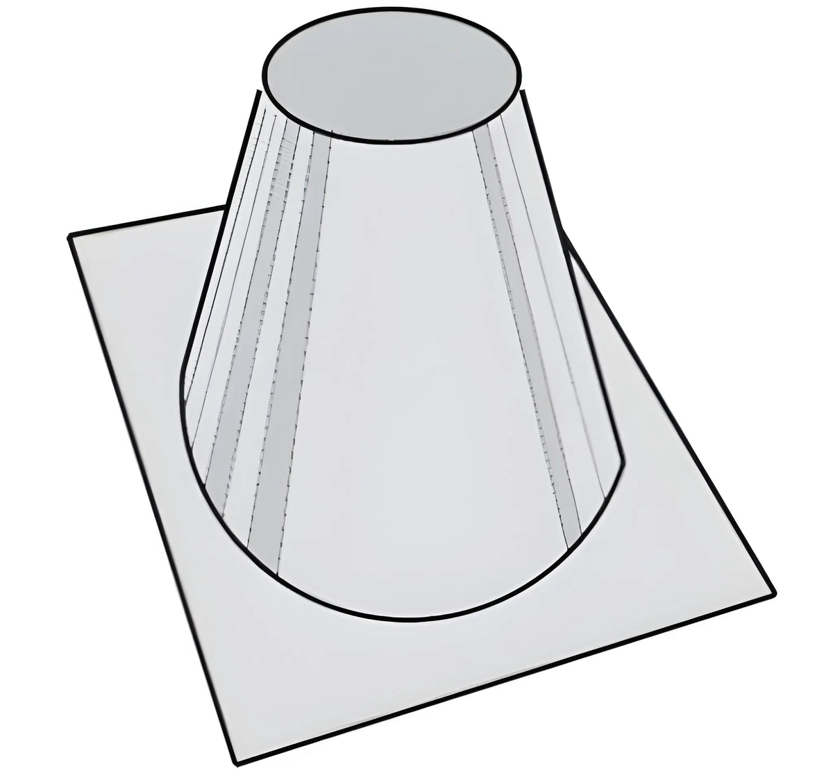 Superior 0-6/12 Adjustable Flashing w/24" Base for 8 Diameter Series Wood Burning Pipe