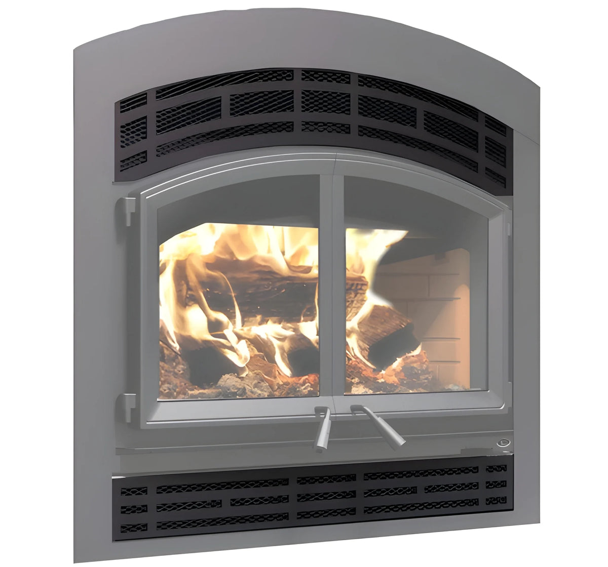 Valcourt Mission Style Faceplate Louver for Waterloo-Arched Wood Fireplace
