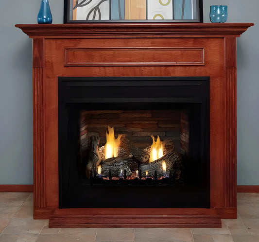 Empire Hearth Breckenridge 36" Louvered Front With Refractory Liner Vent Free Deluxe Firebox
