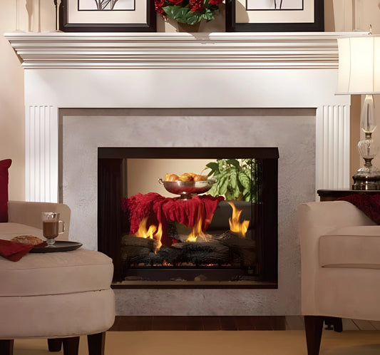 Empire Hearth Breckenridge 36" Louvered Front Vent Free See Through Premium Firebox