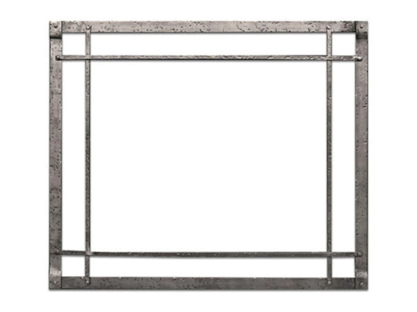 Forged Iron Inset, Rectangle, Distressed Pewter
