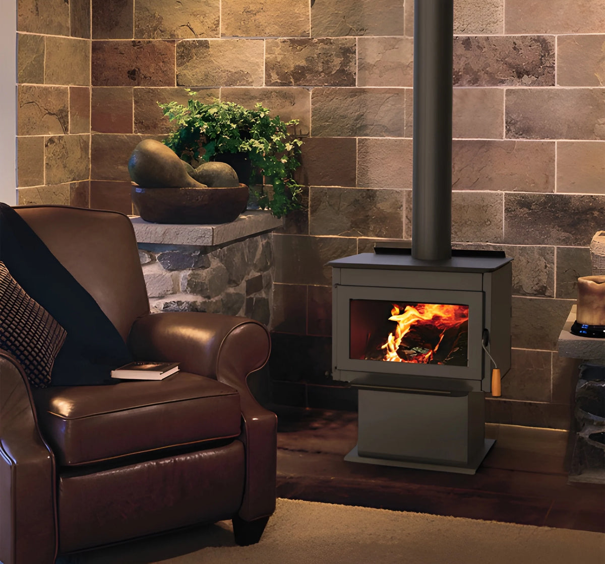 Superior Freestanding Steel Wood Burning Stove with Steel Door