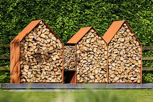 Bruges 3mm Corten Steel Wood Storage