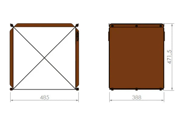 RB73 Bloxx 2mm CorTen Steel Wood Storage