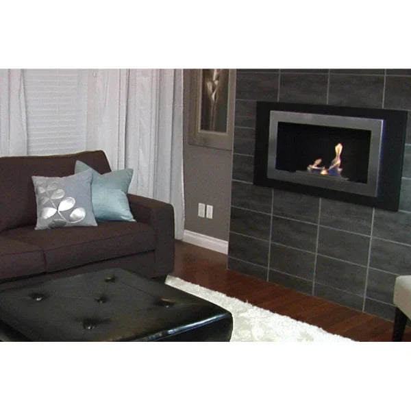 Fiorenzo 33" Stainless Steel Wall Mounted Ethanol Fireplace