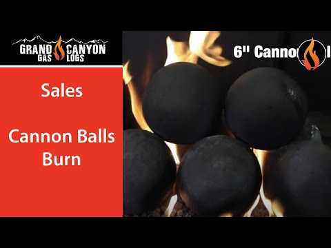 Grand Canyon 6 Inch 4 Pc Grey Cannon Ball Set Fire Media
