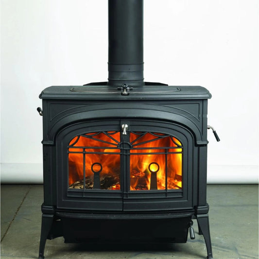 Vermont Castings Encore 27-Inch Cast Iron Wood Stove in Classic Black with Traditional Doors - View 2