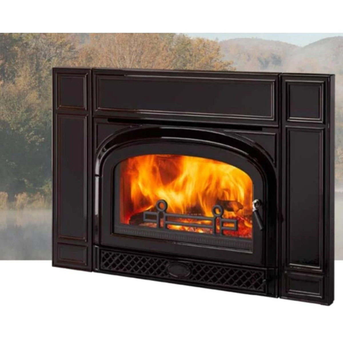 Vermont Castings Montpelier II 32-Inch Cast Iron Wood Fireplace Insert in Majolica Brown - View 11