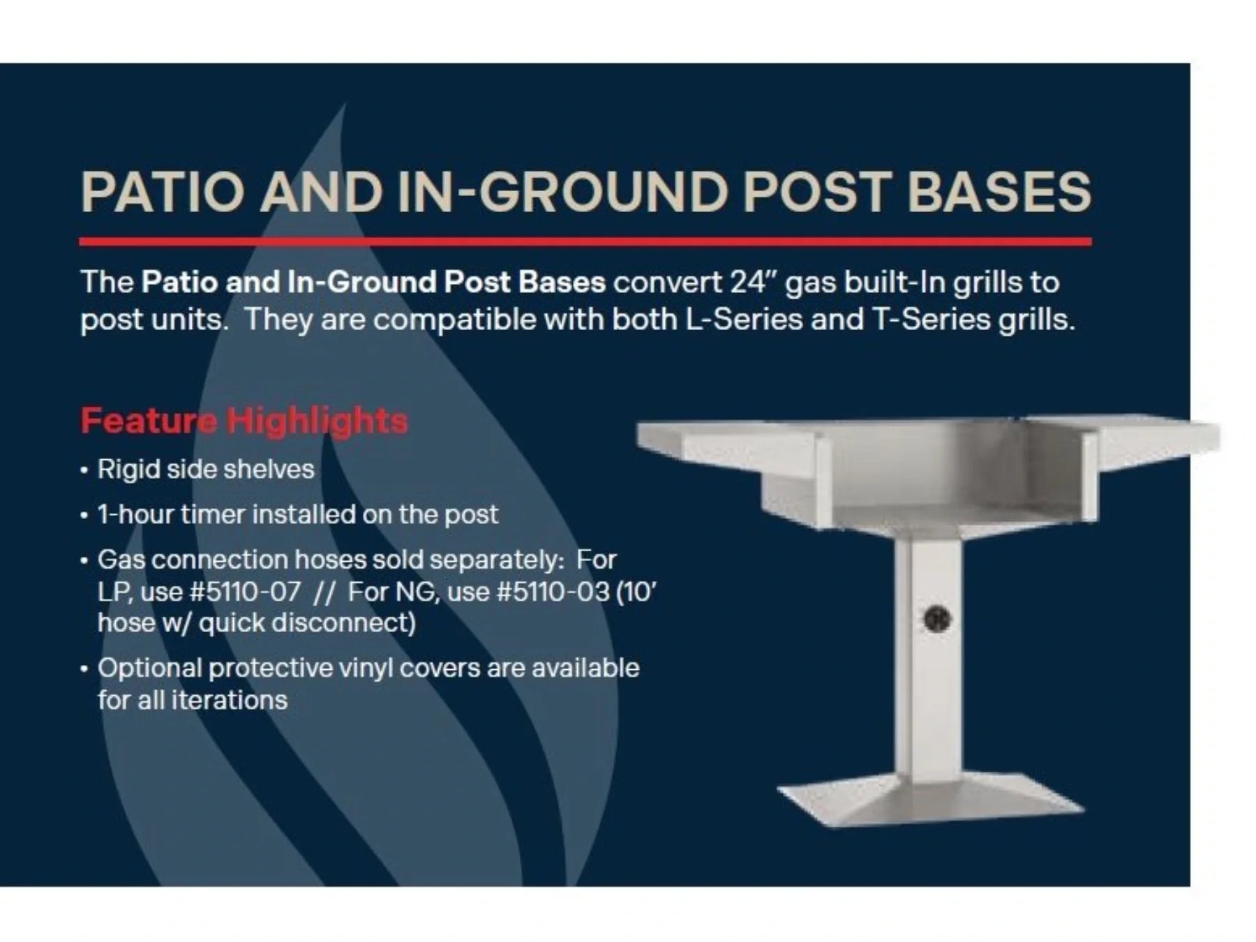 AOG 24" Patio Post Grill Base