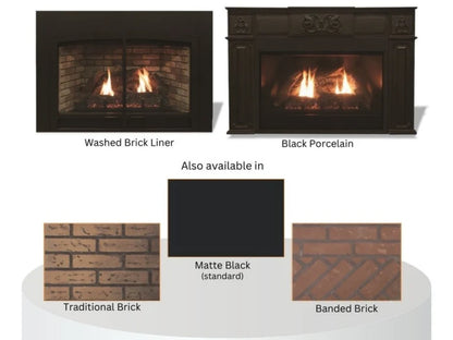 Empire White Mountain Hearth Innsbrook 34" Large Direct Vent Clean Face Traditional Gas Fireplace Insert with Intermittent Pilot Control