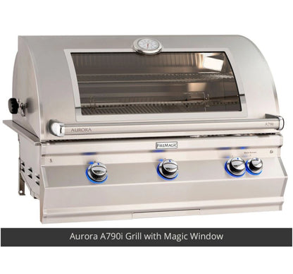 Fire Magic Contemporary Grill Island for E790/A790 Grill, Refrigerator Cut-Out (35 x 115 inch)