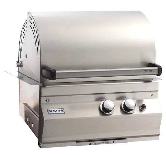 Fire Magic Deluxe 24" Built-In Natural Gas Grill with Stainless Steel Rod Cooking Grids