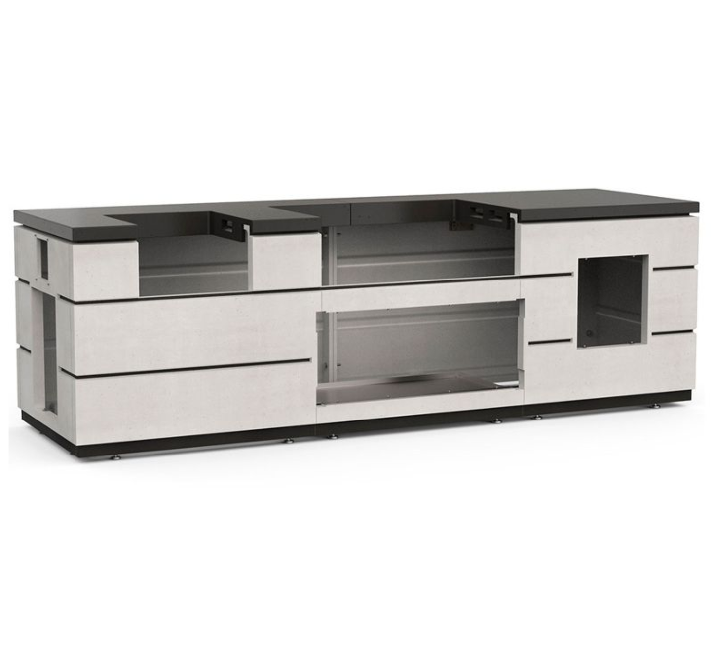 Fire Magic Contemporary Grill Island for E790/A790 Grill, Double Drawer Cut-Out (35 x 115 inch)