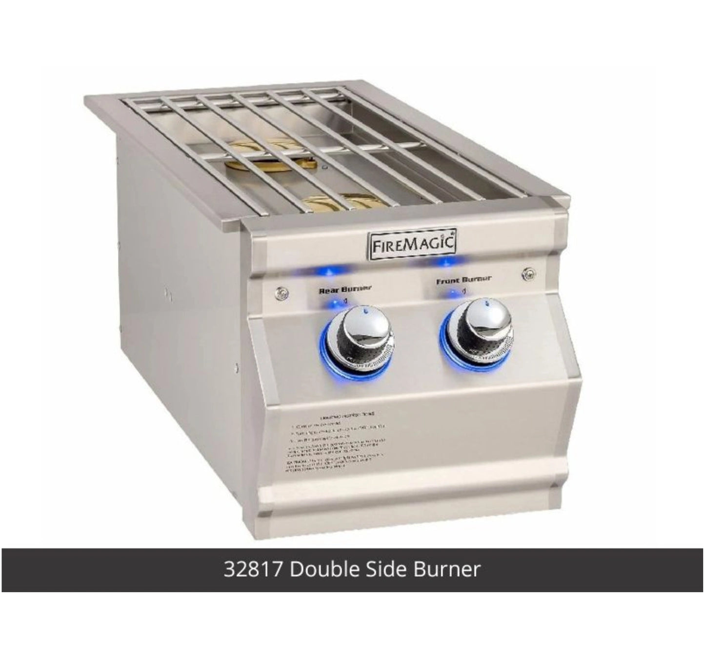 Fire Magic Reclaimed Wood Grill Island for E660/A660 Grill, Double Drawer Cut-Out (35 x 77 inch)