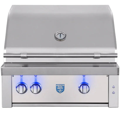 American Made Grills Estate 30 Inch Built-In Gas Grill with Rotisserie Kit