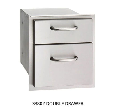 Fire Magic Contemporary Choice Island for C650 Grill, Double Drawer Cut-Out (31 x 82 inch, Smoke)