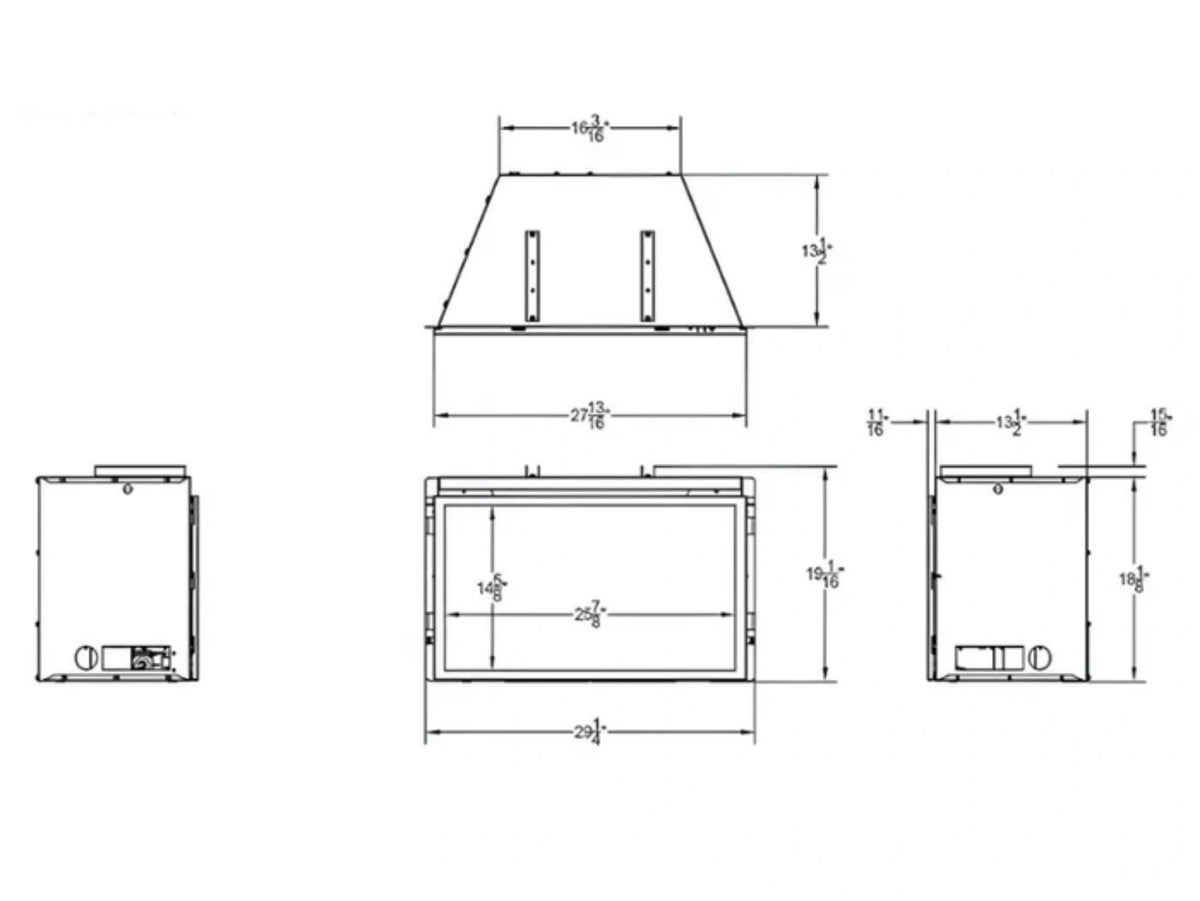 Empire Hearth Innsbrook 28" Small Direct Vent Clean Face Traditional Gas Fireplace Insert with Intermittent Pilot Control